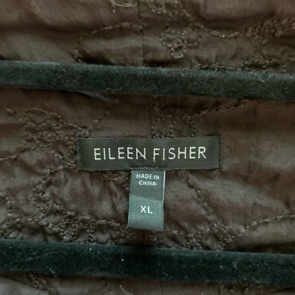 EILEEN FISHER Silk Cutout Textured Open Front Jacket Blazer - XLarge‎ - Picture 9 of 12